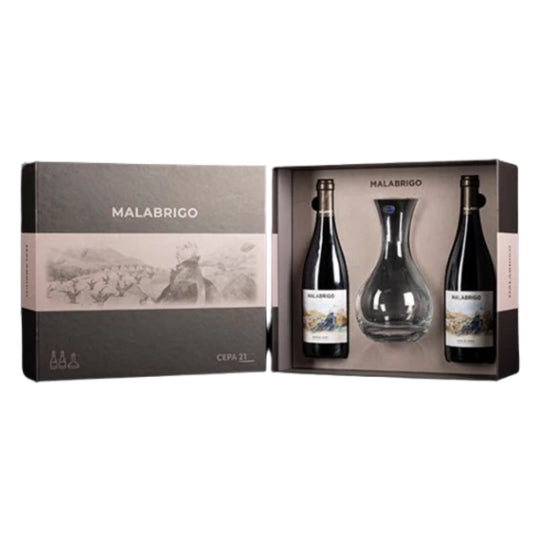 Cepa 21 Estuche Malabrigo 2 Botellas+Decantador